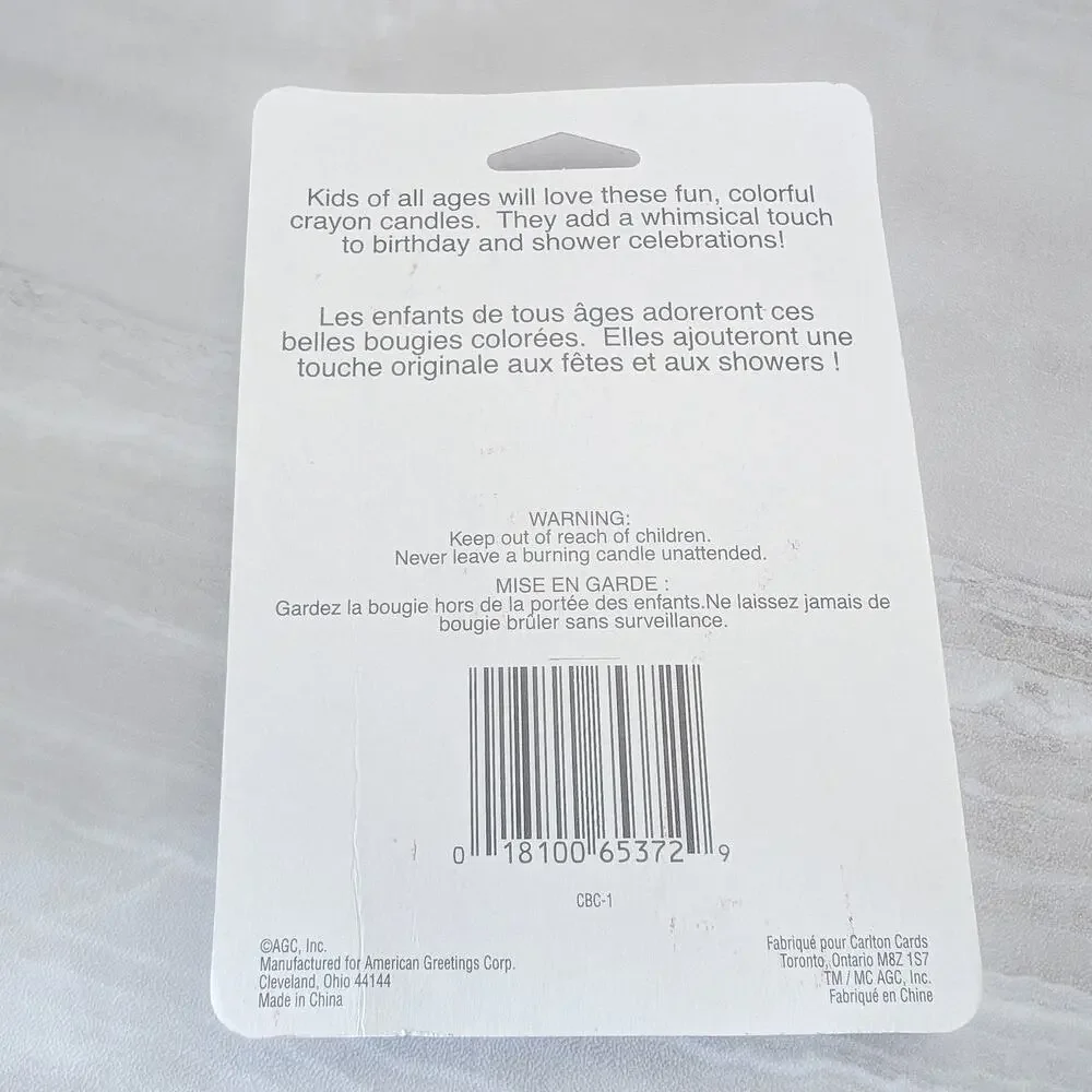 American Greetings Crayon Candles - 10 x 3 1/4